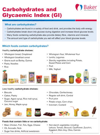 Carbohydrate and GI fact sheet