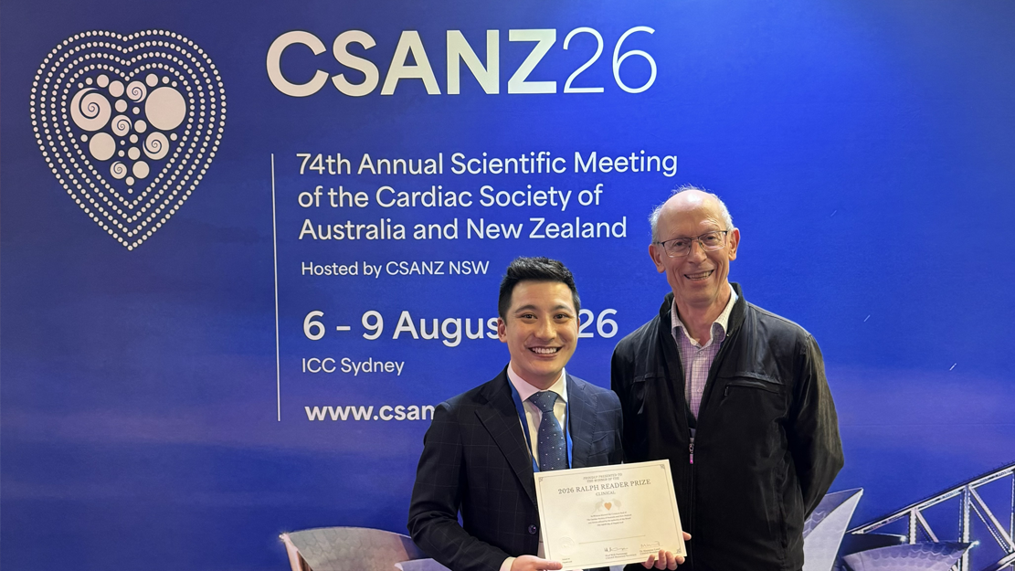 Dr Joshua Wong with Professor Tom Marwick