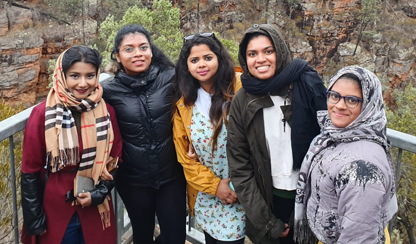 Safiya Naina Marikar with friends