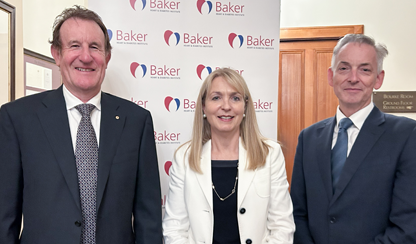 Peter Scott with Dr Jackie Fairley and Professor John Greenwood