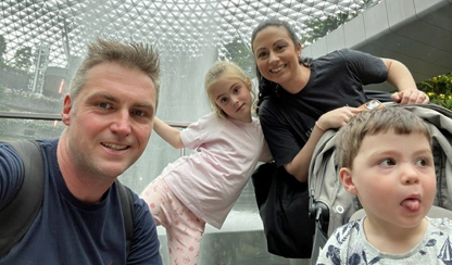 Professor of Marketing at Swinburne University, Sean Sands with his family